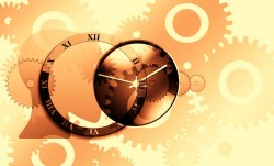 artistic rendition of time and clocks